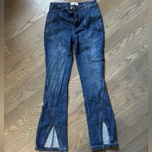 NWOT Free People We The Free CRVY Flare Split Hem  Jeans